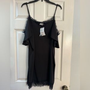 NWT ASOS brand black shift dress